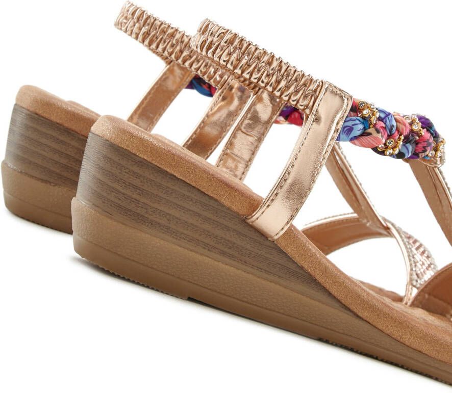 Lascana Sandaaltjes met elastiek en lichte sleehak - Schoenen.nl