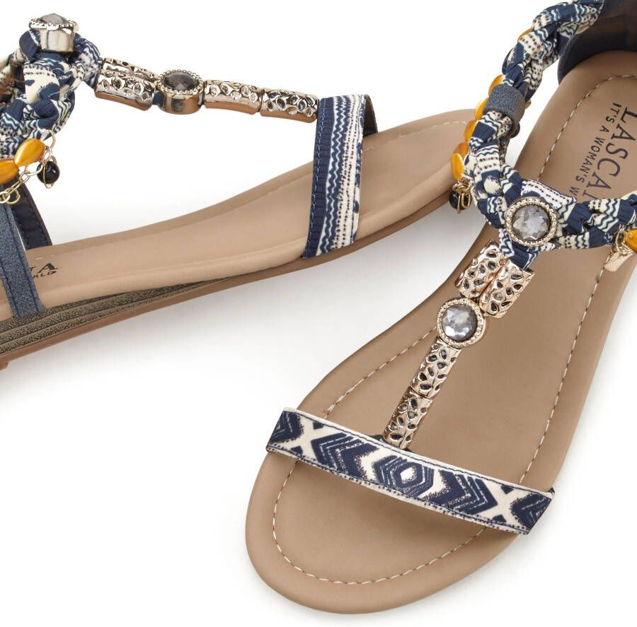 Lascana Sandalen Zomerschoen Sandalette zomerschoen kleine sleehak modieuze versiering VEGAN - Foto 4