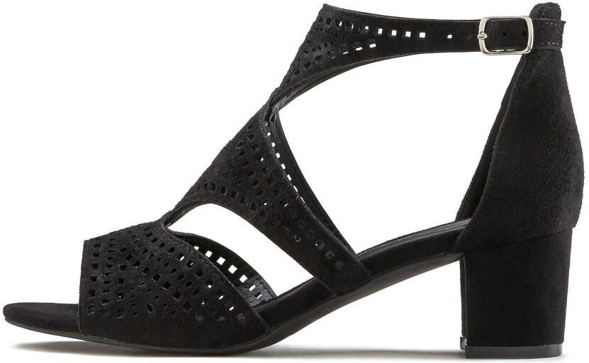 Lascana Sandalen Zomerschoen Sandalette zomerschoen met cut-outs en comfortabele blokhak VEGAN