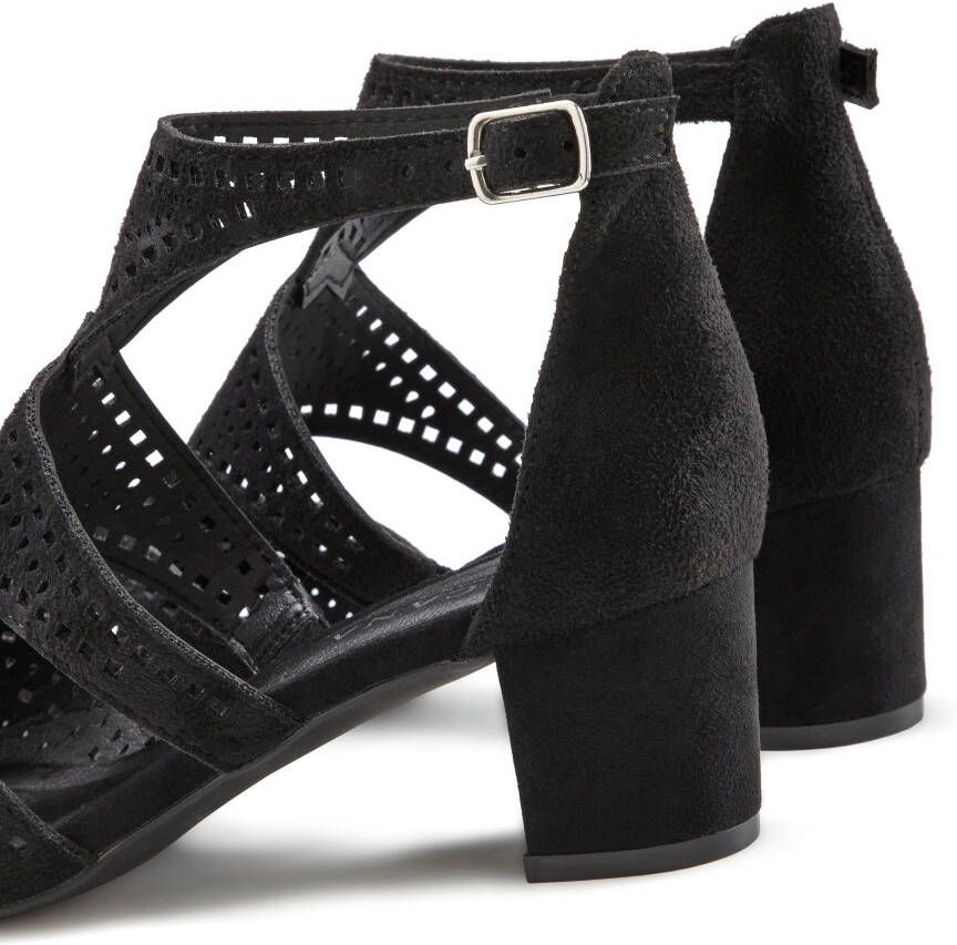 Lascana Sandalen Zomerschoen Sandalette zomerschoen met cut-outs en comfortabele blokhak VEGAN