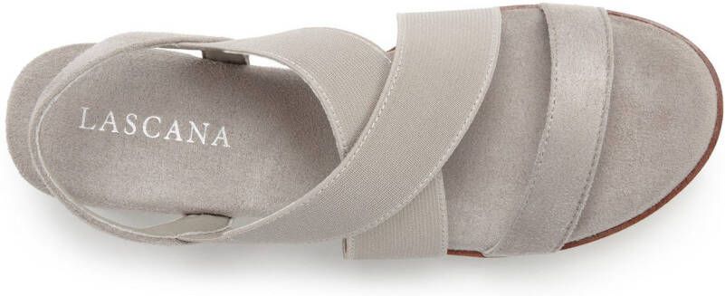 Lascana Sandaaltjes Zomerschoen Sandaal zomerschoen met sleehak en elastische bandjes VEGAN
