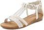 Lascana Sandalen Zomerschoen sandaal met glinsterende stenen kleine sleehak sandaal zomerschoen vegan - Thumbnail 2