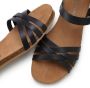 Lascana Sandalen Sandalet Zomerschoen van leer met comfortabel kurken voetbed - Thumbnail 4