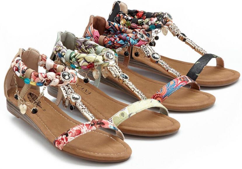 Lascana Sandalen Zomerschoen Sandalette zomerschoen in festival-look VEGAN