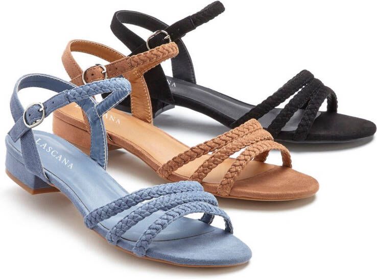 Lascana Sandalen Zomerschoen Sandalette zomerschoen met gevlochten bandjes VEGAN
