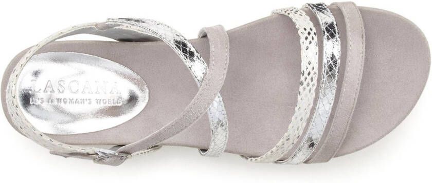 Lascana Sandalen Zomerschoen Sandalette zomerschoen met metallic-look VEGAN