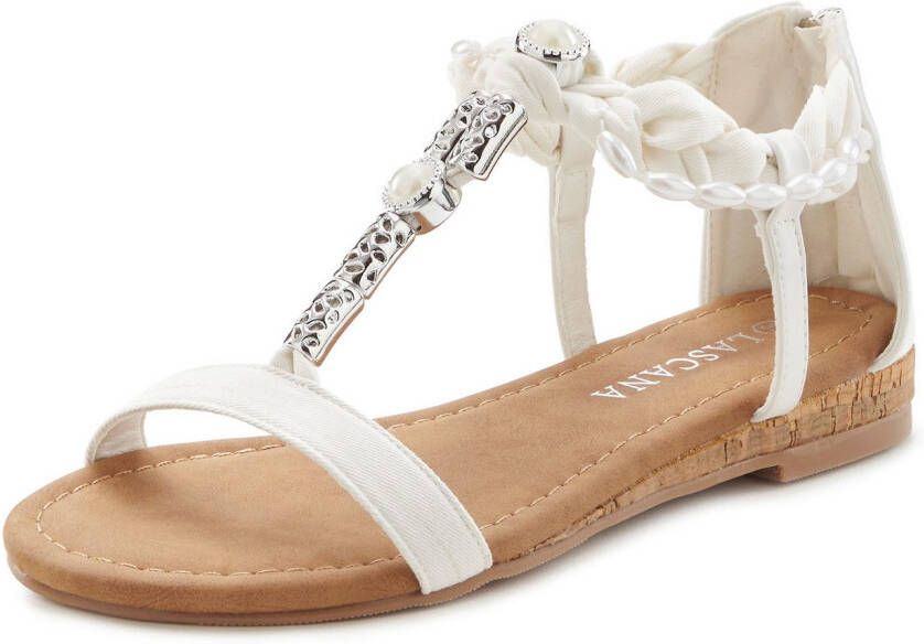 Lascana Sandalen Zomerschoen Sandalette zomerschoen met sieraandeel VEGAN