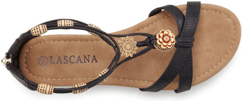 Lascana Sandalen Zomerschoen Sandalette zomerschoen met verfijnde banden en steentjes VEGAN