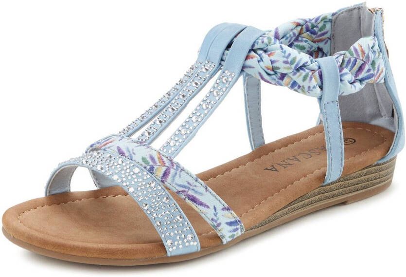 Lascana Sandalen Zomerschoen Sandalette zomerschoen met versiering en kleine sleehak VEGAN