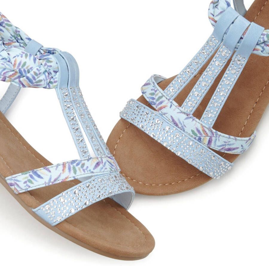 Lascana Sandalen Zomerschoen Sandalette zomerschoen met versiering en kleine sleehak VEGAN