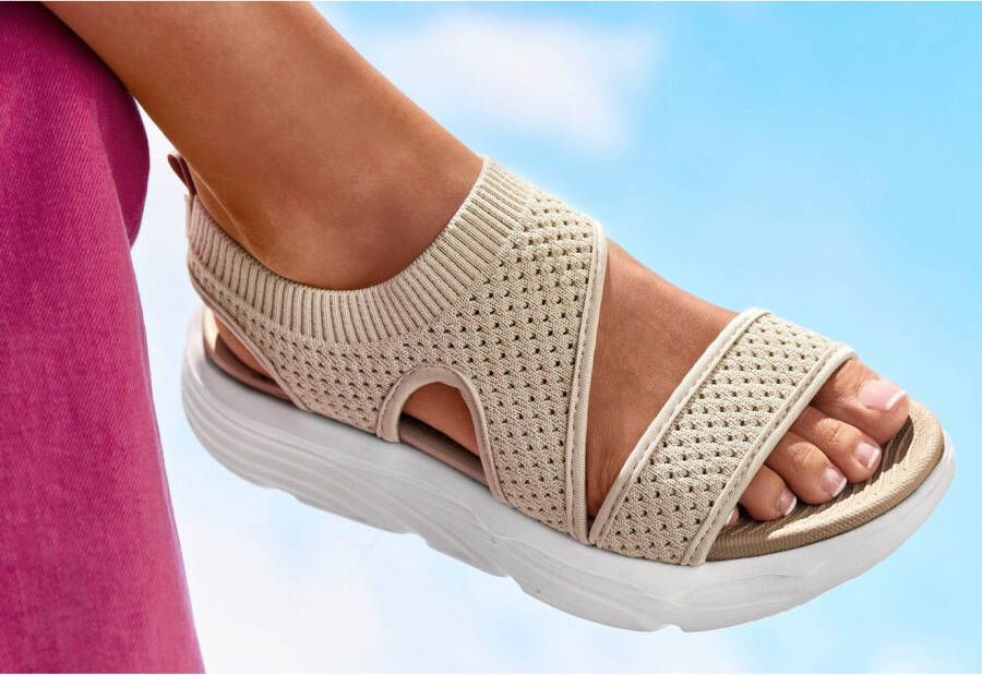 Lascana Sandalen Zomerschoen Sandalette zomerschoen van elastisch textiel bijzonder licht VEGAN