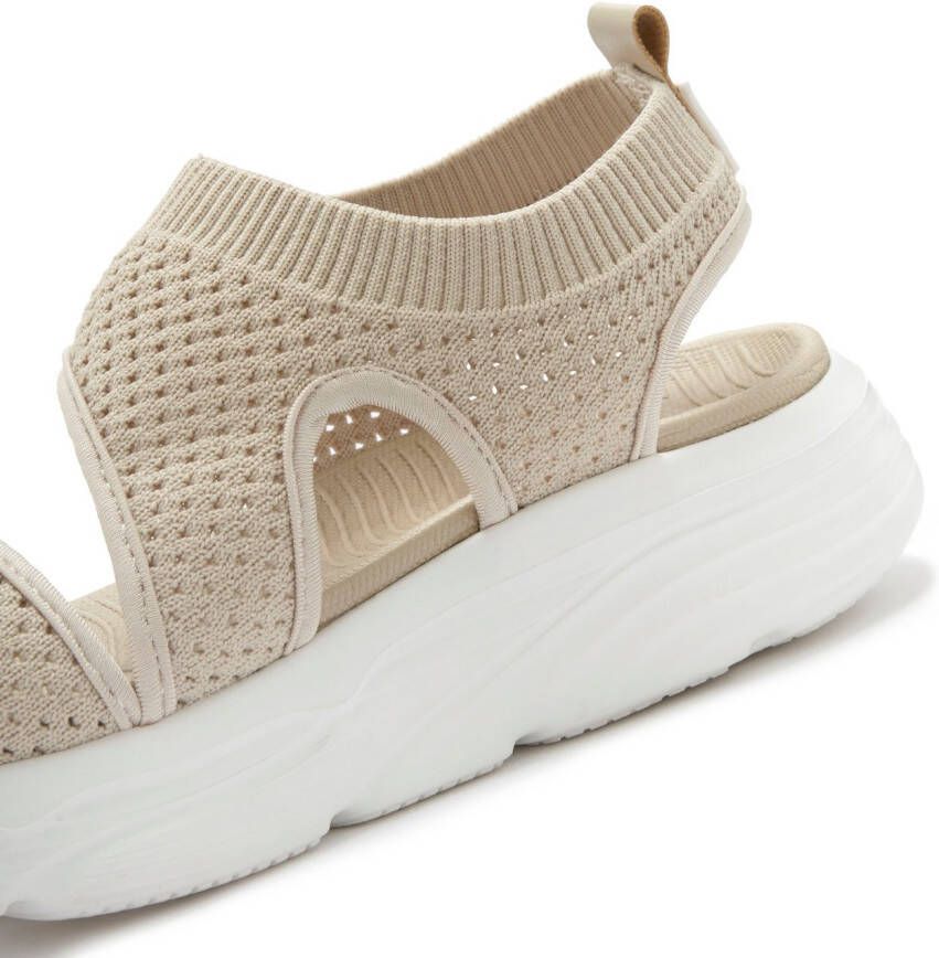 Lascana Sandalen Zomerschoen Sandalette zomerschoen van elastisch textiel bijzonder licht VEGAN