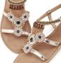 Lascana Sandalen Zomerschoen Sandalette zomerschoen van leer met steentjes in glinsterende look - Thumbnail 4