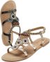 Lascana Sandalen Zomerschoen Sandalette zomerschoen van leer met steentjes in glinsterende look - Thumbnail 5