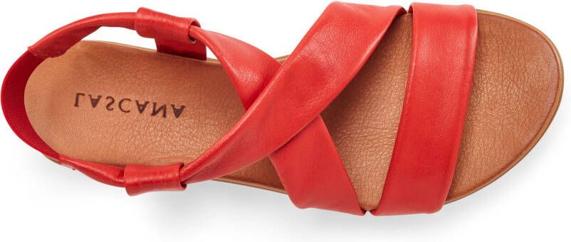 Lascana Sandalen Zomerschoen van leer met verfijnde bandjes sandaal zomerschoen