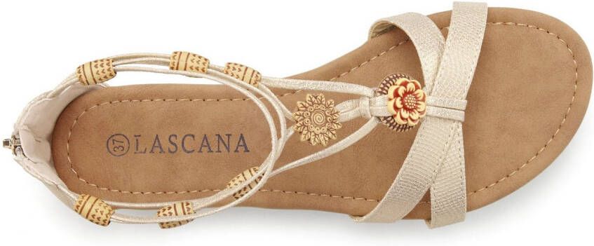 Lascana Sandalen Zomerschoen Sandalette zomerschoen met verfijnde banden en steentjes VEGAN