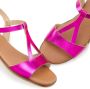 Lascana Sandalen Zomerschoen van leer in metallic-look sandaal zomerschoen - Thumbnail 4