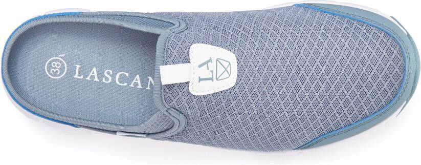 Lascana Slip-on sneakers Lage schoen vrijetijdsschoen sabot clogs van licht mesh-materiaal