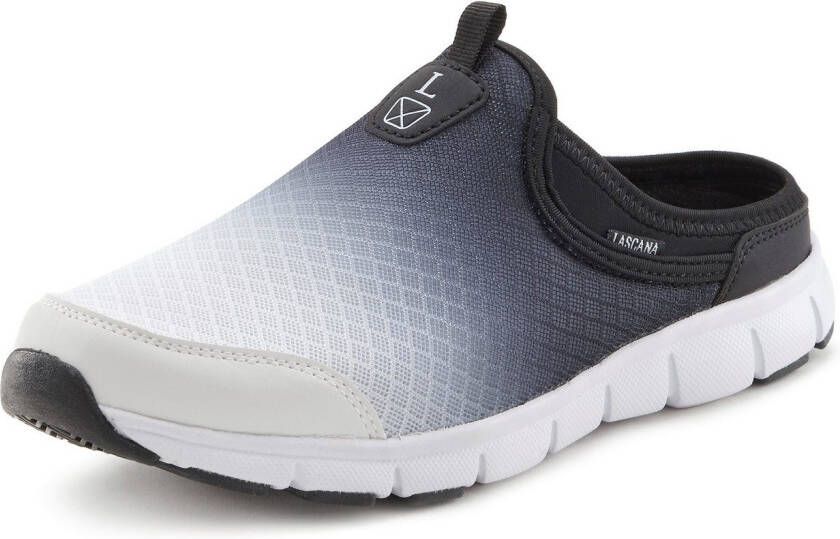 Lascana Slip-on sneakers Lage schoen vrijetijdsschoen sabot clogs van licht mesh-materiaal