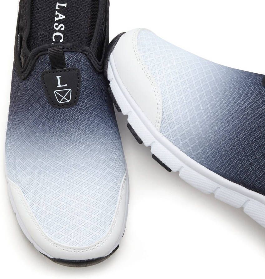 Lascana Slip-on sneakers Lage schoen vrijetijdsschoen sabot clogs van licht mesh-materiaal