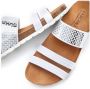 Lascana Slippers Mule Sandalen open schoen met comfortabel kurken voetbed van leer en elastische bandjes - Thumbnail 5