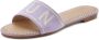 Lascana Slippers Mule sandaal open schoen van textiel met modieuze opdruk VEGAN - Thumbnail 3
