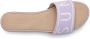 Lascana Slippers Mule sandaal open schoen van textiel met modieuze opdruk VEGAN - Thumbnail 4
