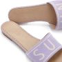 Lascana Slippers Mule sandaal open schoen van textiel met modieuze opdruk VEGAN - Thumbnail 6