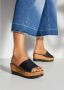 Lascana Slippers Zomerschuh Mule sandaal open schoen van leer met sleehak - Thumbnail 3