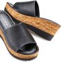 Lascana Slippers Zomerschuh Mule sandaal open schoen van leer met sleehak - Thumbnail 4