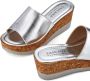 Lascana Slippers Zomerschuh Mule sandaal open schoen van leer met sleehak - Thumbnail 4