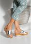 Lascana Slippers Zomerschuh Mule sandaal open schoen van leer met sleehak - Thumbnail 5