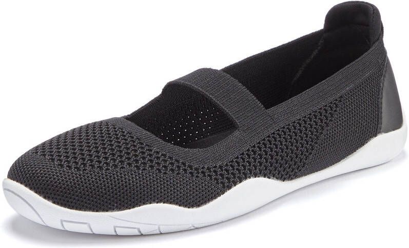 Lascana Sneaker-ballerina s Vrijetijdsschoen slipper lage schoen slip-on sneaker superlicht VEGAN