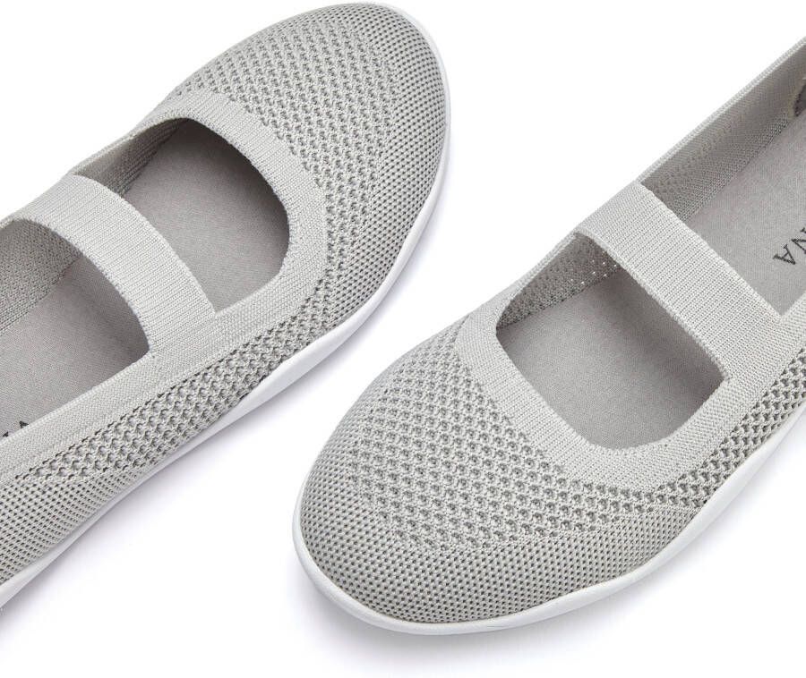 Lascana Sneaker-ballerina s Vrijetijdsschoen slipper lage schoen slip-on sneaker superlicht VEGAN