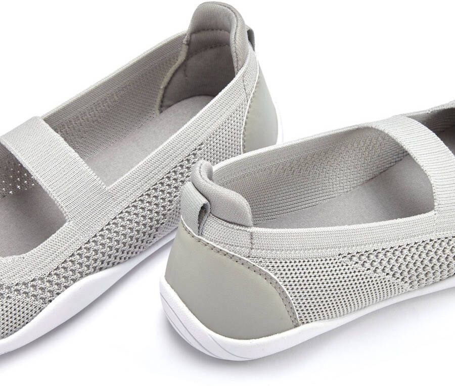 Lascana Sneaker-ballerina s Vrijetijdsschoen slipper lage schoen slip-on sneaker superlicht VEGAN