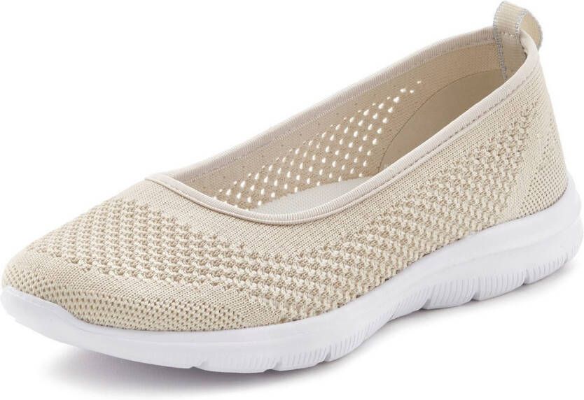 Lascana Sneaker-ballerina s ultralichte slipper vrijetijdsschoen om in te stappen vegan