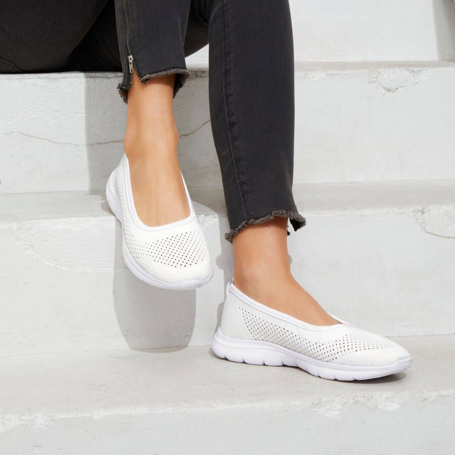 Lascana Sneaker-ballerina s ultralichte slipper vrijetijdsschoen om in te stappen vegan