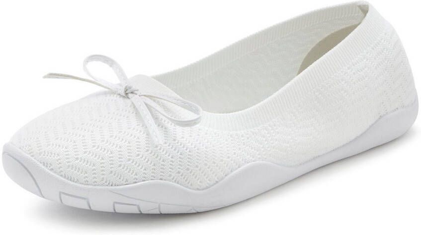 Lascana Sneaker ballerina's Slipper lage schoen slip-on sneaker ultralicht VEGAN