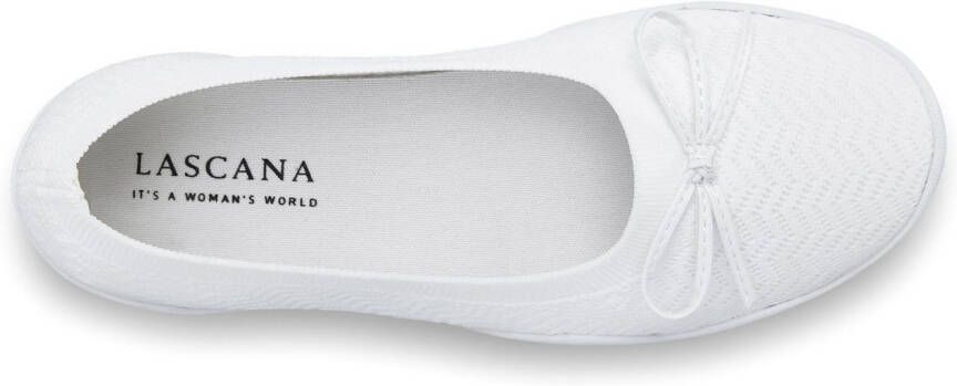 Lascana Sneaker ballerina's Slipper lage schoen slip-on sneaker ultralicht VEGAN