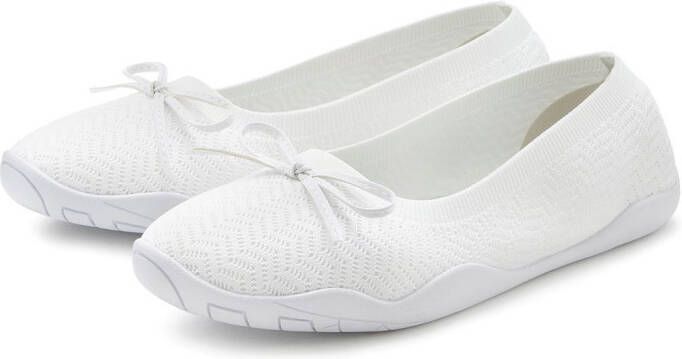 Lascana Sneaker ballerina's Slipper lage schoen slip-on sneaker ultralicht VEGAN