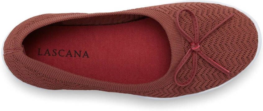 Lascana Sneaker ballerina's Slipper lage schoen slip-on sneaker ultralicht VEGAN