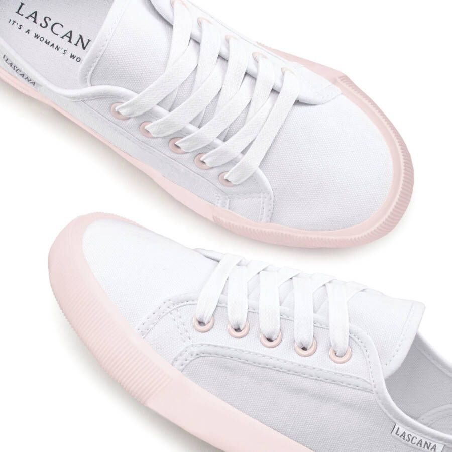 Lascana Sneakers Lage schoen Veterschoen Vrijetijdsschoen kleurcontrasterende zool - Foto 4