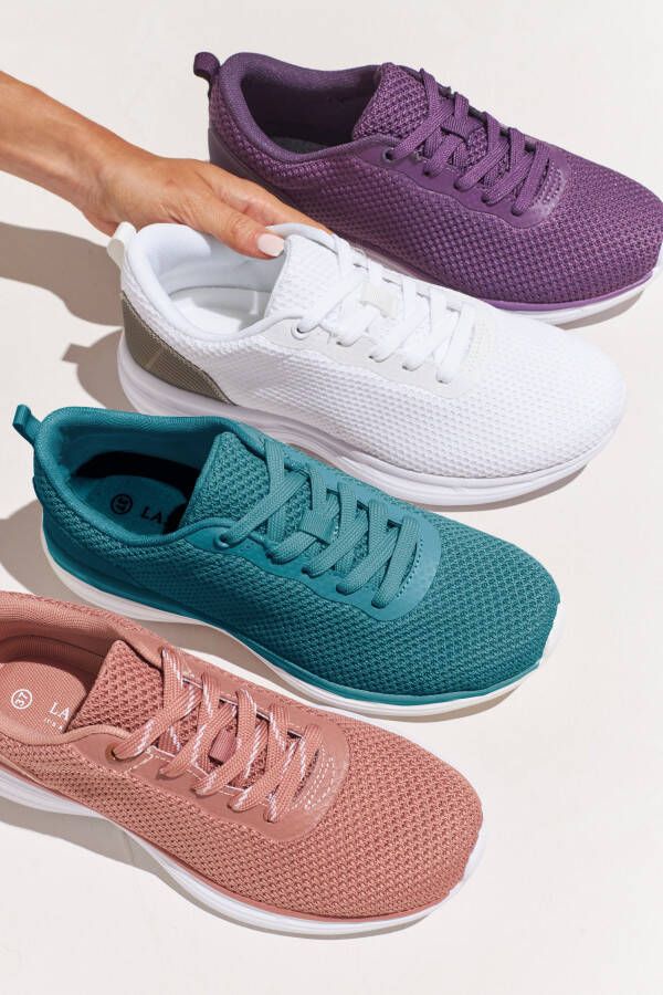 Lascana Sneakers Veterschoen lage schoen vrijetijdsschoen ultralicht VEGAN