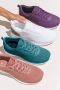 Lascana Sneakers Veterschoen lage schoen vrijetijdsschoen ultralicht VEGAN - Thumbnail 6