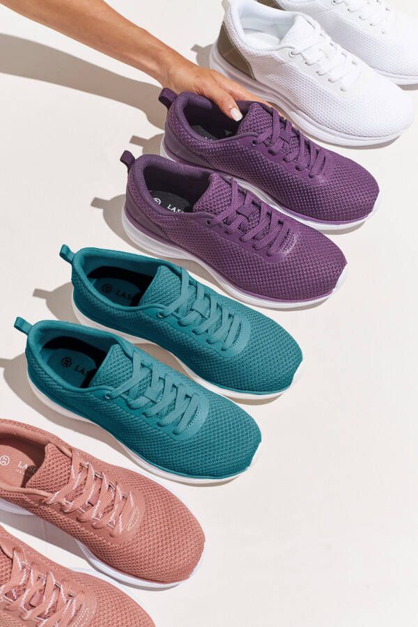 Lascana Sneakers Veterschoen lage schoen vrijetijdsschoen ultralicht VEGAN