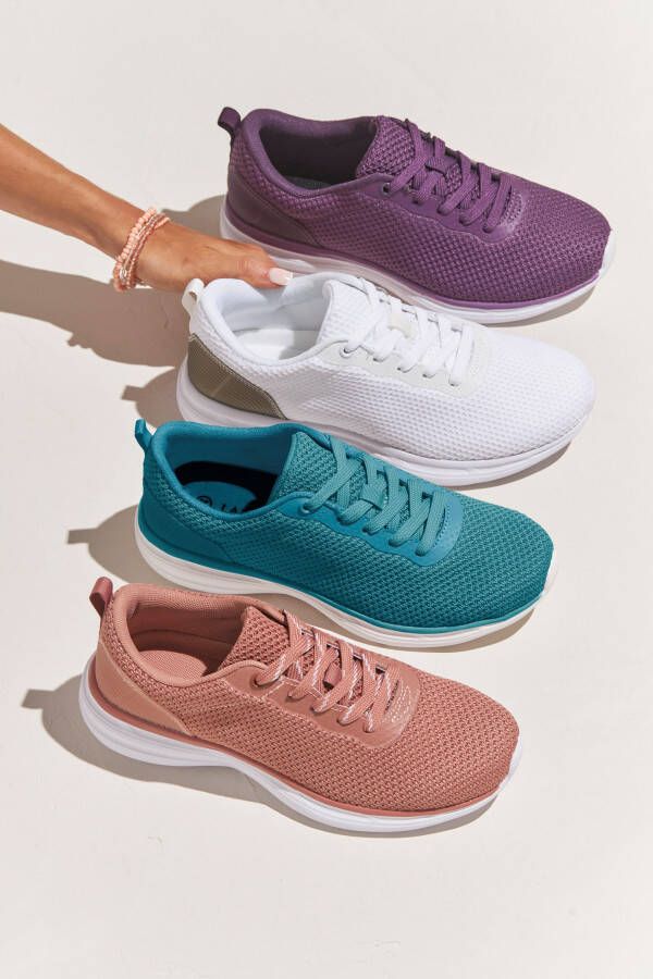 Lascana Sneakers Veterschoen lage schoen vrijetijdsschoen ultralicht VEGAN