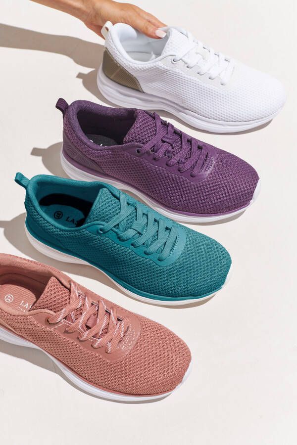 Lascana Sneakers Veterschoen lage schoen vrijetijdsschoen ultralicht VEGAN
