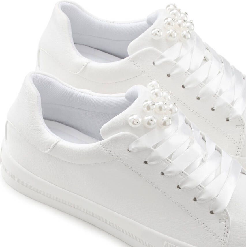 Lascana Sneakers met parels veterschoenen vrijetijdsschoenen vegan