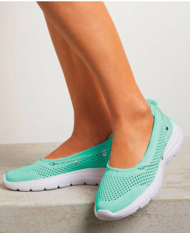 Lascana Sneakers Slip-On sneaker slipper ballerina lage schoen VEGAN