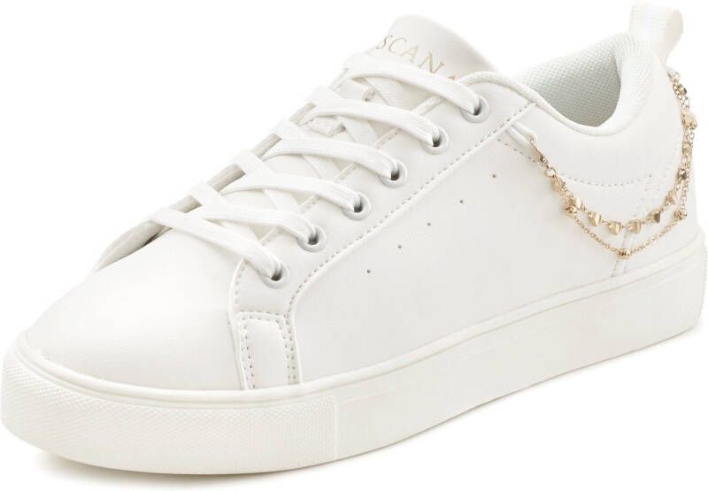 Lascana Sneakers modieus ketting-element veterschoenen vrijetijdsschoenen vegan